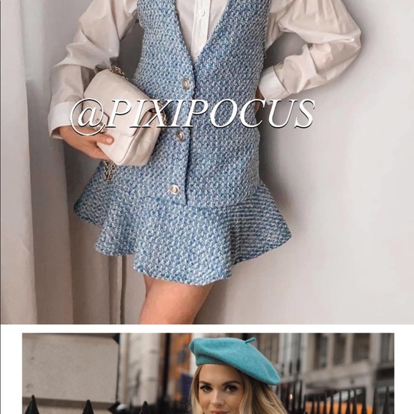 ZARA Ruffled Textured Pinafore Dress - Picture 4 of 13